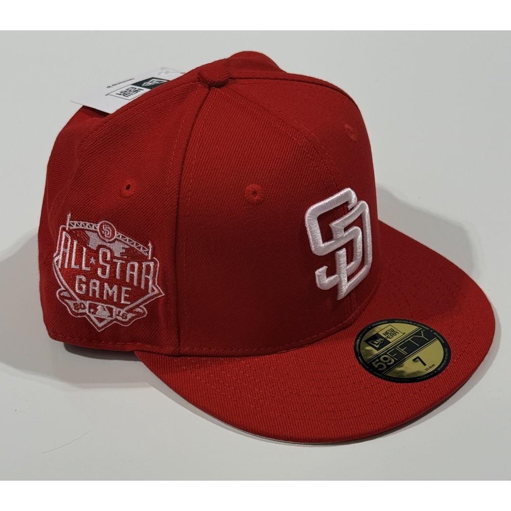 NEW ERA 59FIFTY -Fitted Red San Diego Padres 2016 All Star Game- Size 7 -NWT NEW